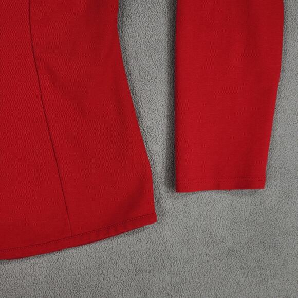 Cutter Buck 1/4 Zip Pullover sz L Women Red White CB DryTech UPF 50+ Performance - Picture 12 of 12
